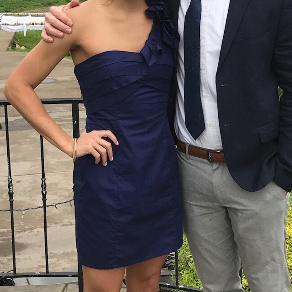 Minuet - navy one strap dress